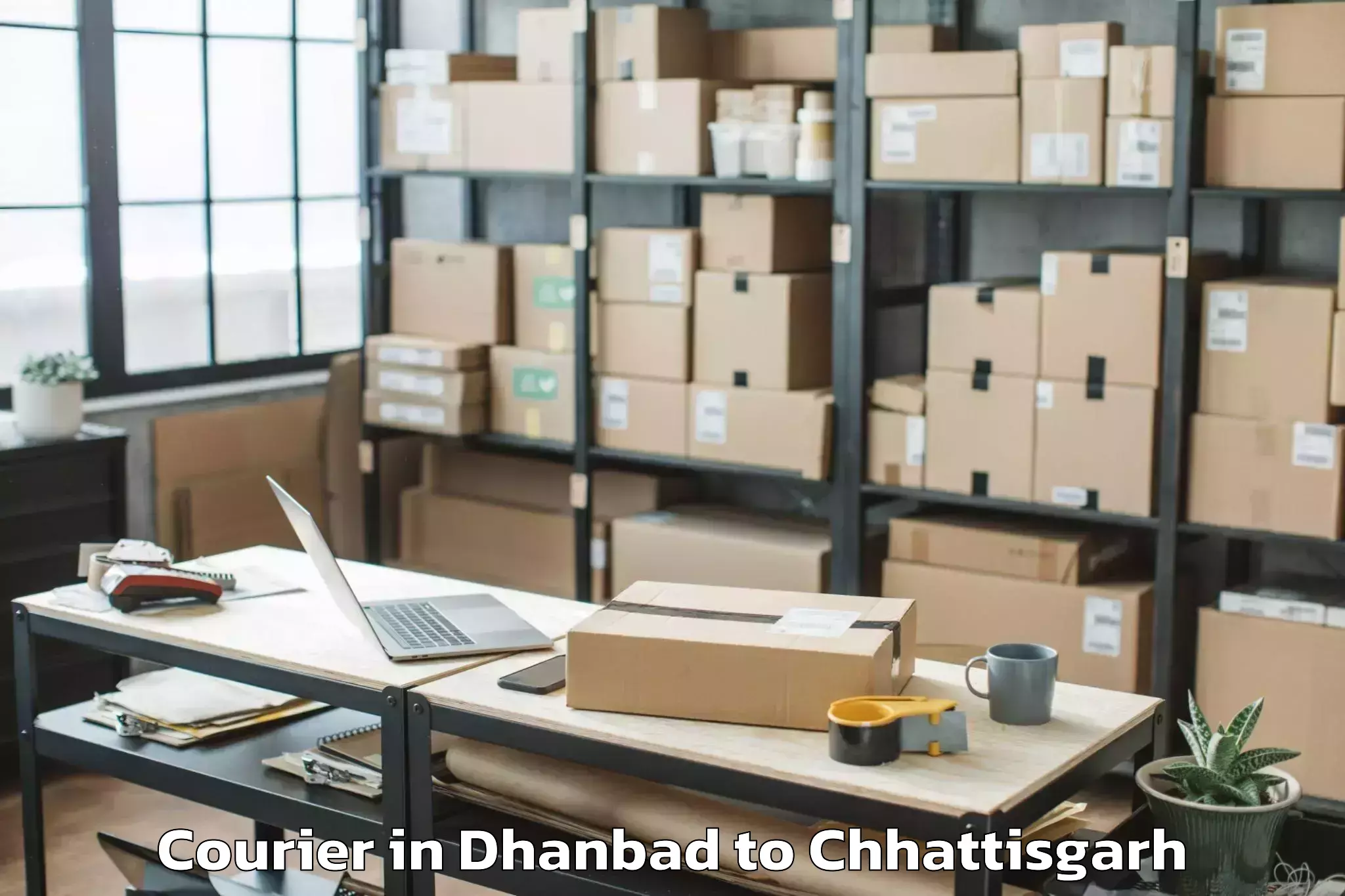 Leading Dhanbad to Mungeli Courier Provider